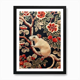 Chinese Lunar Year Of The Rat 3 Full William Morris Style Art Print