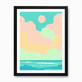 Pastel Beach Art Print