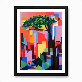 Bay Laurel Tree Cubist 1 Art Print