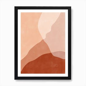 Organic Shapes Terracotta Print No.2 Art Print