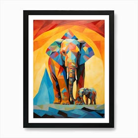 Elephant Abstract Pop Art 2 Art Print