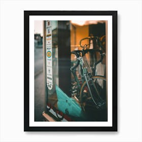 Bicycle In A Shop Window Art Print