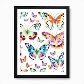 Butterfly Repeat Pattern Decoupage 4 Art Print