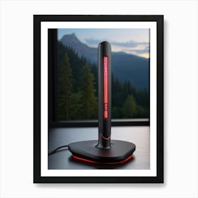 3d Computer Pointer With An Ergonomic Design Emitting A Soft Glow Click Icon With A Raised Rubberi (1) Art Print