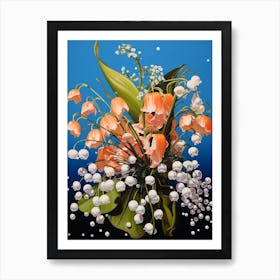 Surreal Florals Lily Of The Valley 1 Flower Painting Art Print