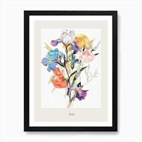 Iris 2 Collage Flower Bouquet Poster Art Print