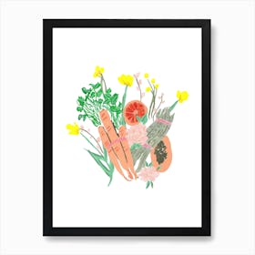 Veggies and Fruits Art Print