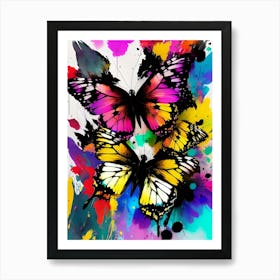 Colorful Butterflies 128 Art Print