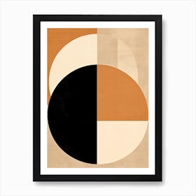 Mid-Century Elegance: Beige Symphony Art Print