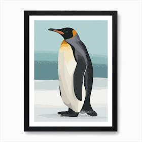 Emperor Penguin King George Island Minimalist Illustration 3 Art Print