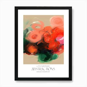 Brush Stroke Flowers Abstract 1 Exhibition Poster Art Print