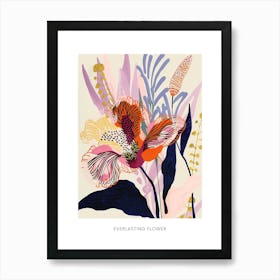 Colourful Flower Illustration Poster Everlasting Flower 3 Art Print