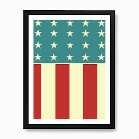 USA American Flag Vector Art Print