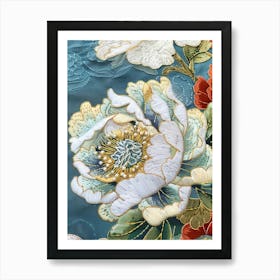 Peony Quilt Art Print