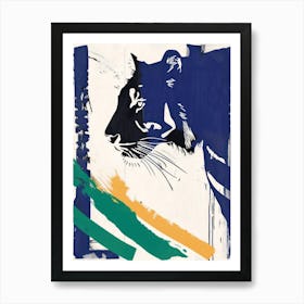 Tiger 3 Cut Out Collage Art Print