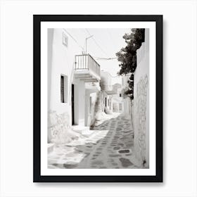 Mykonos, Greece, Photography In Black And White 3 Art Print