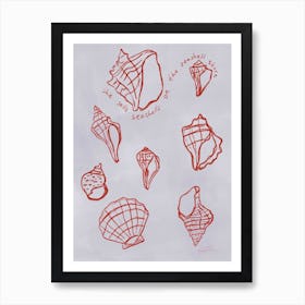 She Sells Seashells Art Print