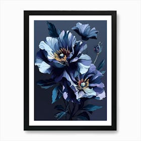 Blue Poppy Painting Art Print