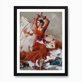 Flamenco Dancer 1 Art Print