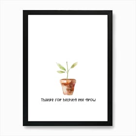 Potted Plant Handprints Art Print