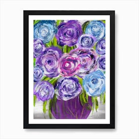 Purple Roses Art Print