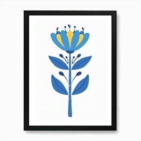 Blue Flower 8 Art Print