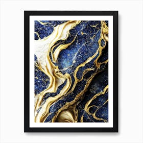 Gold Marble 1 Art Print