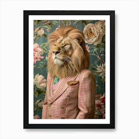 Lion In A Suit 4 Art Print