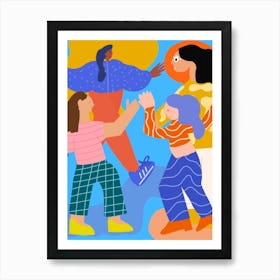 Group Of People Dancing Art Print