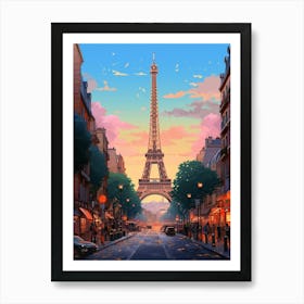 Paris Pixel Art 3 Art Print
