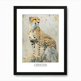 Cheetah Precisionist Illustration 4 Poster Art Print