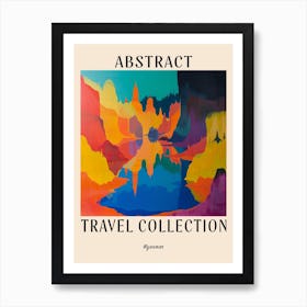 Abstract Travel Collection Poster Myanmar 1 Art Print