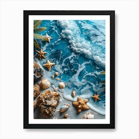 Sea Shells On The Beach 2 Art Print