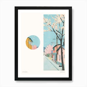 Otaru Japan 4 Cut Out Travel Poster Art Print