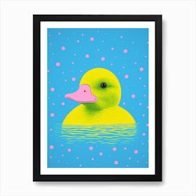 Geometric Circle Duckling 3 Art Print