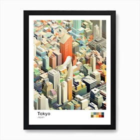 Tokyo, Japan, Geometric Illustration 2 Poster Art Print