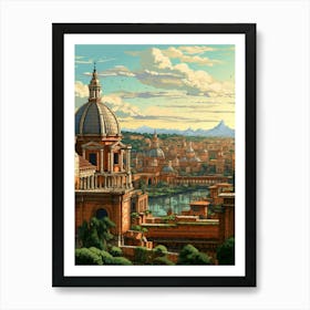 Rome Pixel Art 2 Art Print