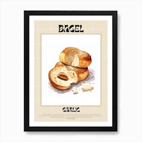 Garlic Bagel 7 Art Print