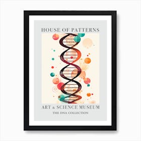 Dna Art Abstract Illustration 8 House Of Patterns Art Print