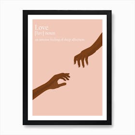 Black Hands Love definition 3 Art Print