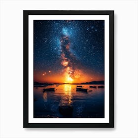 Milky Night Sky Art Print