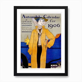 Automobile Calendar For 1906, Edward Penfield 1 Art Print