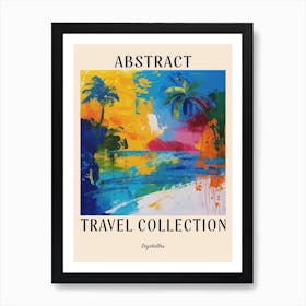 Abstract Travel Collection Poster Seychelles 2 Art Print