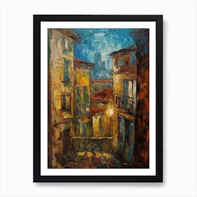 Window View Of Venice In The Style Of Expressionism 3 Art Print