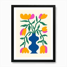 Tulips In A Vase Art Print