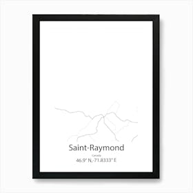 Saint Raymond,Canada Minimalist Map Poster