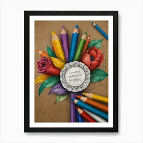 Colored Pencils Art Print