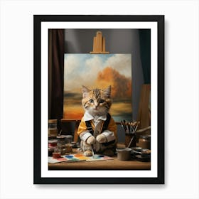Portrait Of A Cat Art Print
