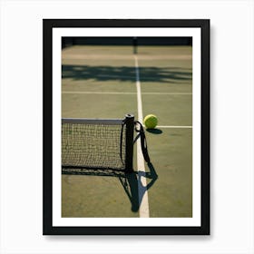 Tennis Net And Ball Art Print