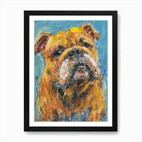 British Bulldog Acrylic Painting 2 Art Print